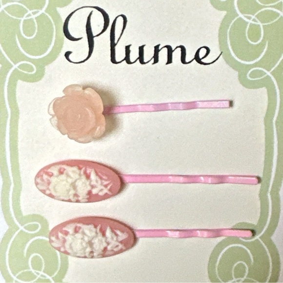 Spring Pink Floral Cameo Hair Pins Girls Clips Statement Accessories Barrett’s - Picture 5 of 8